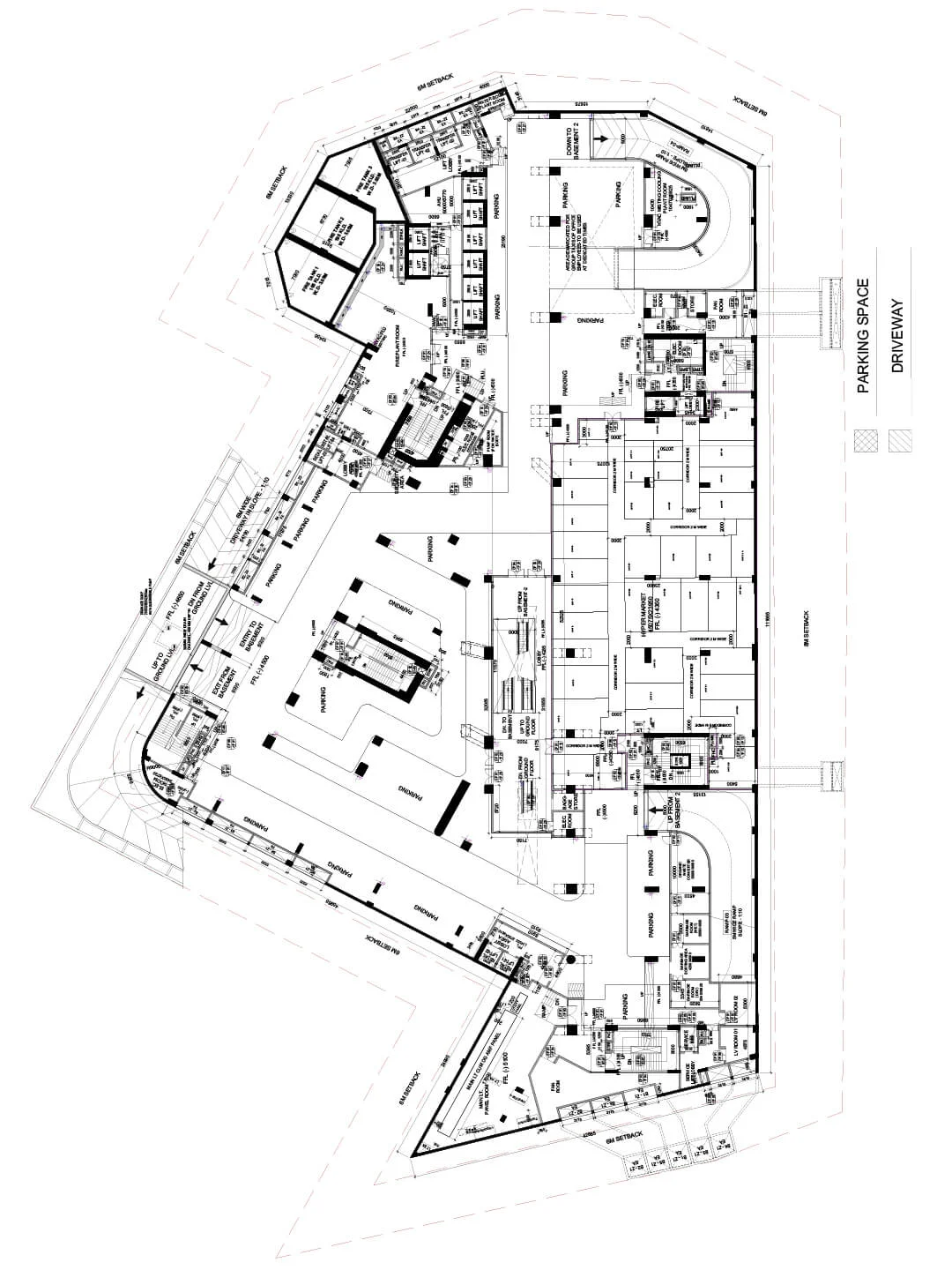 Basement layout of the project joy central